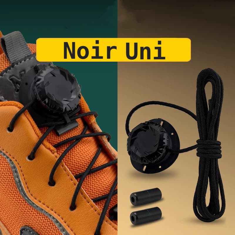 Lacets à fermeture rotative automatiques sans nœuds pour baskets adultes et enfants