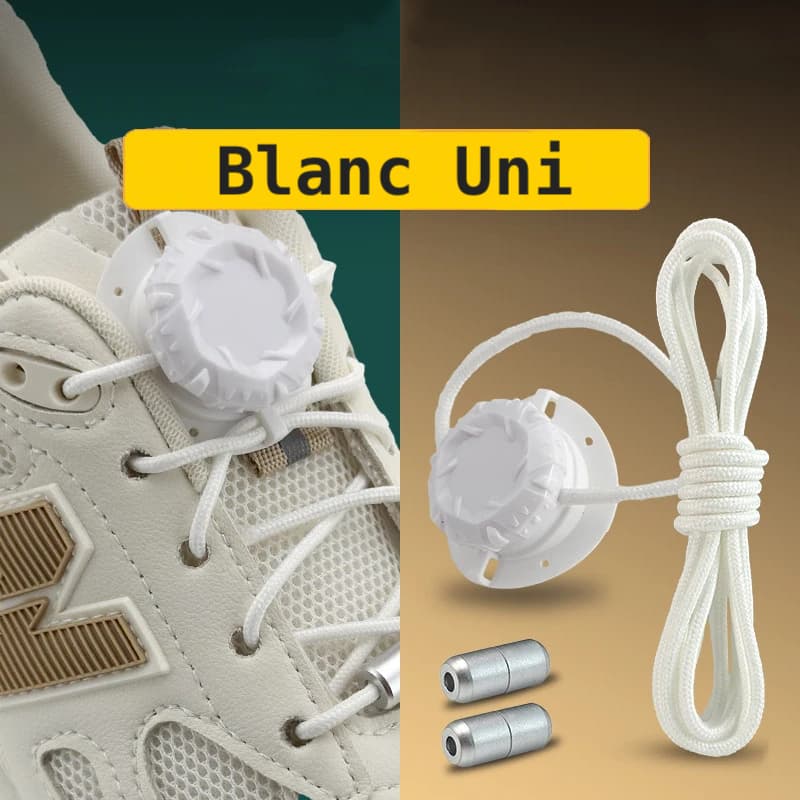 Lacets à fermeture rotative automatiques sans nœuds pour baskets adultes et enfants