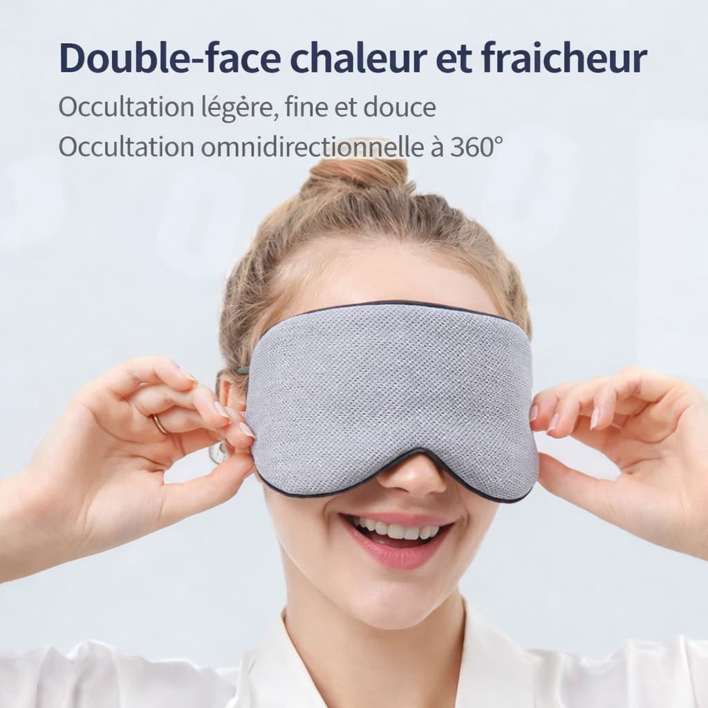 Masque de Nuit Réversible et Respirant – Obscurité Totale 360°