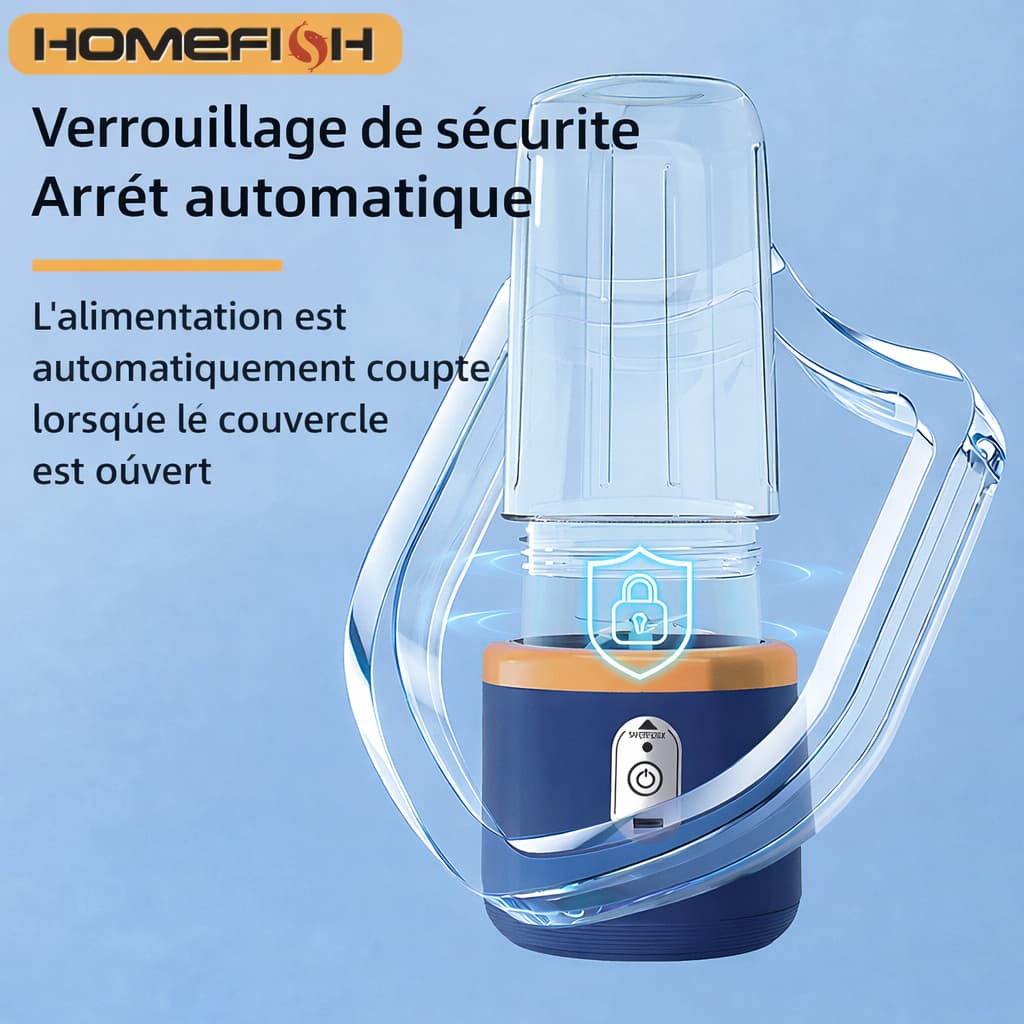 Mixeur de jus & extracteur multifonctions – portable et rechargeable
