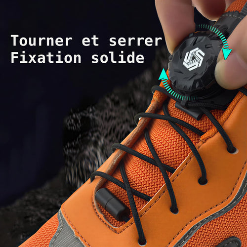 Lacets à fermeture rotative automatiques sans nœuds pour baskets adultes et enfants