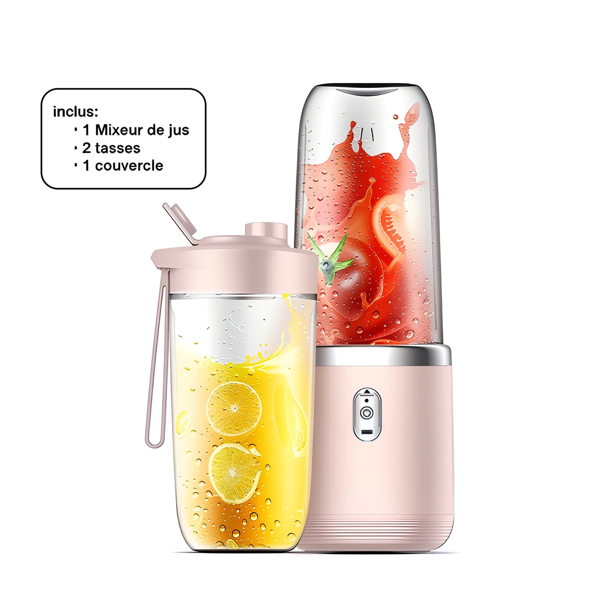 Mixeur de jus & extracteur multifonctions – portable et rechargeable