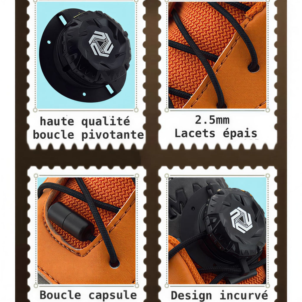 Lacets à fermeture rotative automatiques sans nœuds pour baskets adultes et enfants