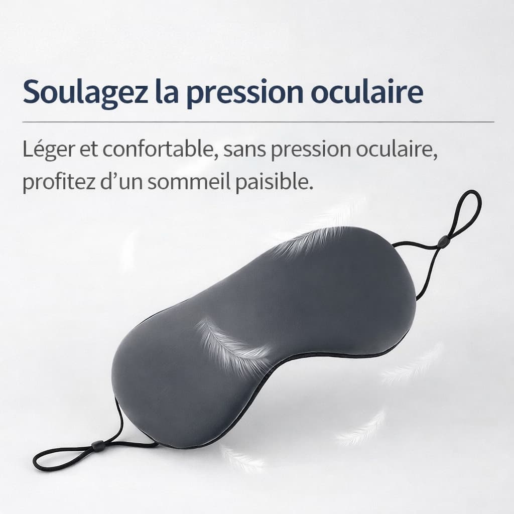 Masque de Nuit Réversible et Respirant – Obscurité Totale 360°