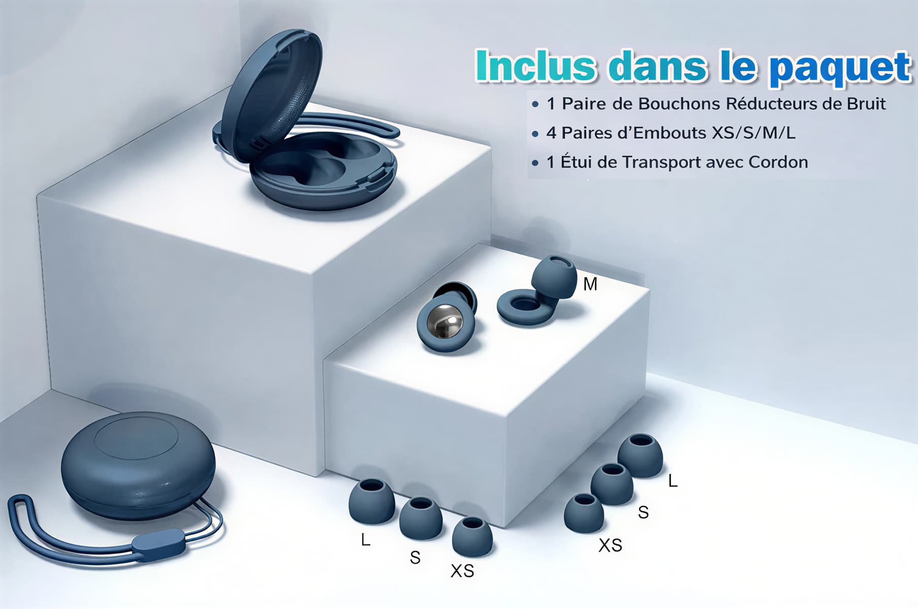 Bouchons d’oreille en Silicone – Réduction du bruit et confort optimal pour le sommeil