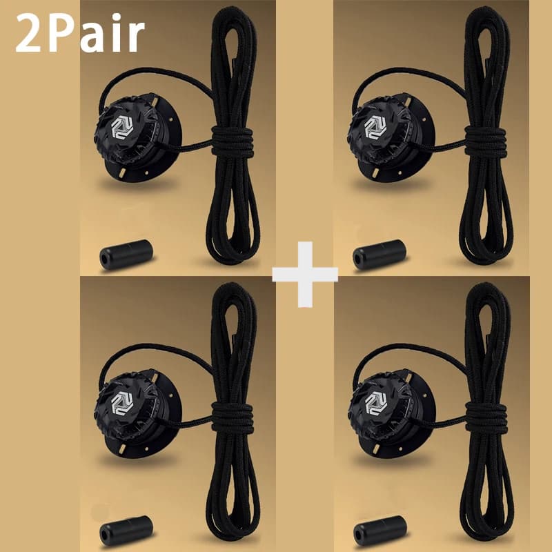Lacets à fermeture rotative automatiques sans nœuds pour baskets adultes et enfants